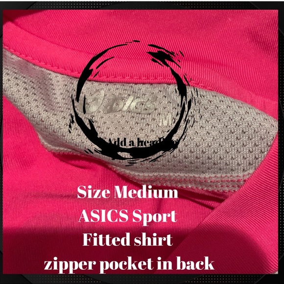 LAST CHANCE Pink ASICS athletic shirt - Picture 4 of 5